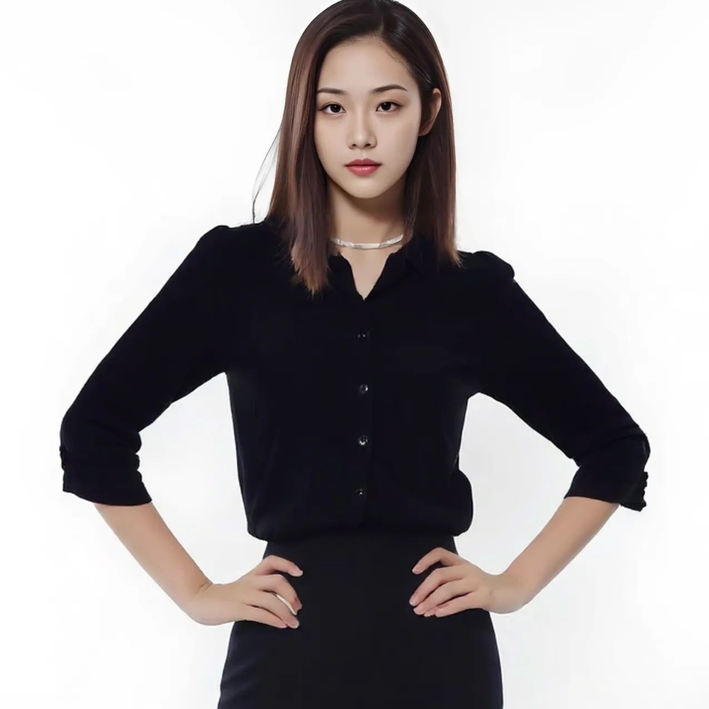 M&S Collection Black Button Down Shirt